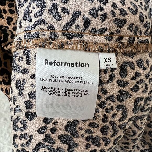 Reformation Marlow Animal Print Mini Slip Dress Size XS - Picture 8 of 8